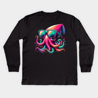 Ink-spiration Squid Kids Long Sleeve T-Shirt